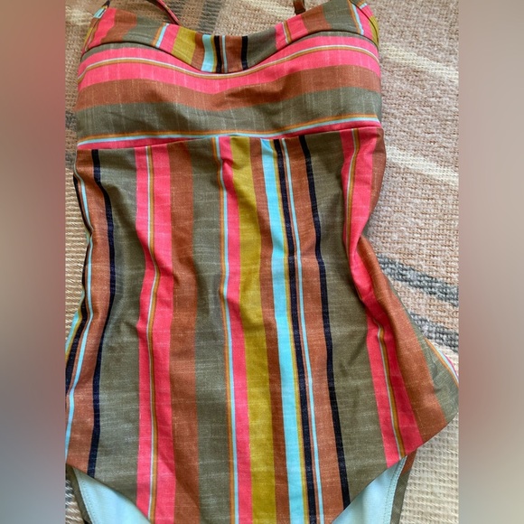 prAna Lurisia Size M colorful Adjustable Tie-Back One Piece Swimsuit Swim Cacti - Picture 9 of 9